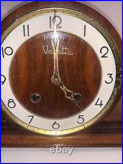 Vintage ART DECO Vedette V France WESTMINSTER CHIME Wall Mantle Clock