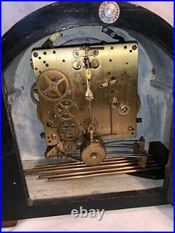 Vintage ART DECO Vedette V France WESTMINSTER CHIME Wall Mantle Clock 8 day