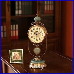 Vintage American Clock Art Handmade Ceramic Silent Swing Table Clock Decor Gifts