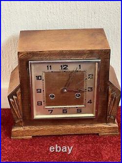 Vintage Antique Art Deco Design Camerer Kuss & Co Mantel Clock Working + Key