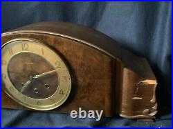 Vintage Antique Art Deco German Mantel Clock Chime Mauthe working