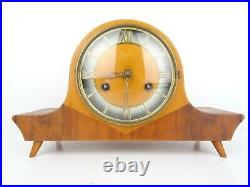 Vintage Antique Art Deco German Mantel Shelf 8 day Mid Century Clock