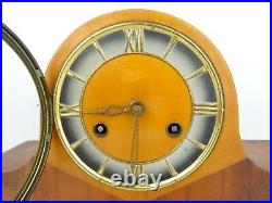 Vintage Antique Art Deco German Mantel Shelf 8 day Mid Century Clock