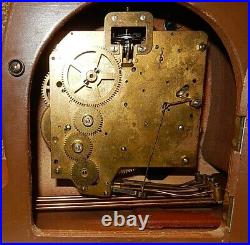 Vintage Antique German Mauthe Mantle Deck Clock 12 hr with Key Art Deco WORKS