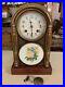 Vintage Antique Mantel Kitchen Gingerbread Clock With Pendulum & Key Chinese