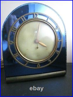 Vintage Art Deco 1037 1939 Telechron Clock Model 4h77 Machine Age, Runs