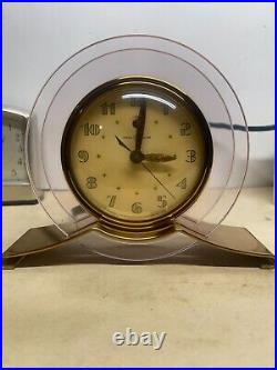 Vintage Art Deco 1940's General Electric ROSE Rapture Clock Model #3H160