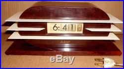 Vintage Art Deco 1948 Pennwood Digital Electric Bakelite Flip Clock Federal