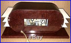 Vintage Art Deco 1948 Pennwood Digital Electric Bakelite Flip Clock Federal