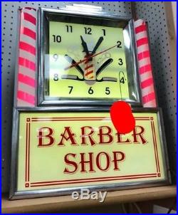 Vintage Art Deco Barbershop Clock RARE