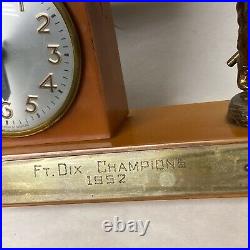 Vintage Art Deco Butterscotch Catalin Bakelite Clock Baseball Trophy