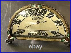 Vintage Art Deco Clock Silvercraft Enamel Accents From Tile Contractors N. Y
