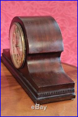 Vintage Art Deco German DRGM 8-Day Mantel Clock with Westminster Chimes