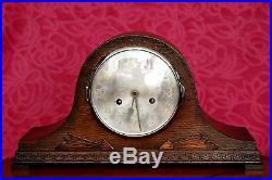 Vintage Art Deco German'Kienzle' Oak 8-Day Mantle Clock with Chimes