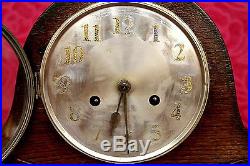 Vintage Art Deco German'Kienzle' Oak 8-Day Mantle Clock with Chimes