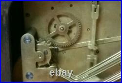Vintage Art Deco German chiming Mantel Clock made in Wurttemberg oak
