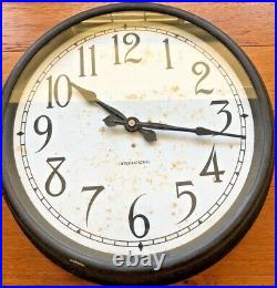 Vintage Art Deco International Business Machine IBM 24 volts DC Slave Clock