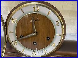 Vintage Art Deco Junghans Chiming Mantle Clock, Germany, No Key