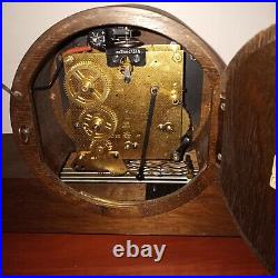 Vintage Art Deco Junghans Wooden Mantel Clock Made in Germany