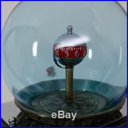 Vintage Art Deco Machine Age cercle Tournant Swimming Fish Aquarium Globe Clock