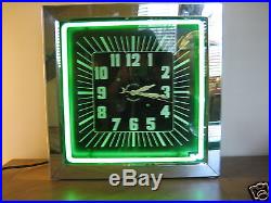 Vintage Art Deco Neon Clock
