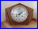 Vintage Art Deco Oak Cased Mantel Clock by Haller 8 Day chimes hour & half hour