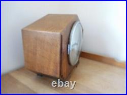 Vintage Art Deco Oak Cased Mantel Clock by Haller 8 Day chimes hour & half hour