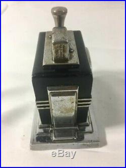 Vintage Art Deco Ronson Touch Tip Lighter With Clock
