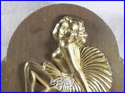 Vintage Art Deco Sessions Sexy Pin-Up Girl Shelf Mantle Clock Collectible Rare