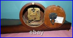 Vintage Art Deco Style Hermle SchwebeAnker Wood Mantle Clock Works
