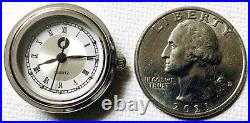 Vintage Art Deco Style Sterling Silver Marcasite Miniature clock