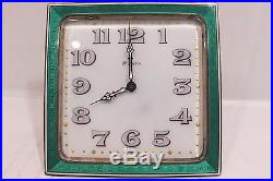 Vintage Art Deco Swiss Guilloche Concord Watch Co. 15 Jewels Clock