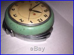Vintage Art Deco Telechron 2H09 Stewardess Wall Clock Jadeite