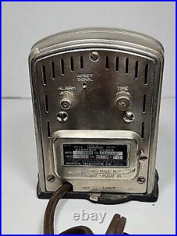 Vintage Art Deco Telechron 711 1930's Telalarm Lighted Clock GM Tested Working