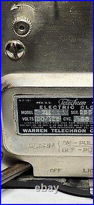 Vintage Art Deco Telechron 711 1930's Telalarm Lighted Clock GM Tested Working