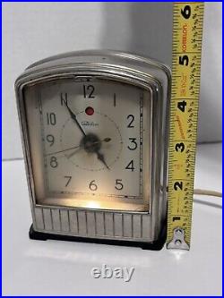 Vintage Art Deco Telechron 711 1930's Telalarm Lighted Clock Works Read