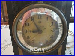 Vintage Art Deco Telechron Electrolarm Clock Brown Bakelite