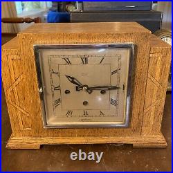 Vintage Art Deco Westminster Chiming Mantel Clock by SORLEY of Glasgow Scotland