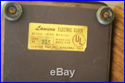 Vintage Art Deco Wood Lawson Sierra Mid Century Electric Flip Clock Works
