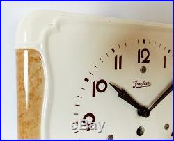 Vintage Art Deco style 1930s Ceramic Kitchen Wall clock JUNGHANS Made in Germany