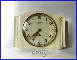 Vintage Art Deco style 1940s Ceramic Kitchen Wall clock GARANT Schwebe-Anker Mad