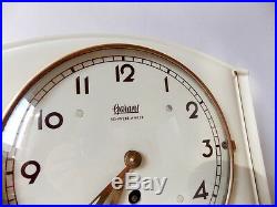 Vintage Art Deco style 1940s Ceramic Kitchen Wall clock GARANT Schwebe-Anker Mad