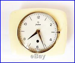Vintage Art Deco style 1950s Ceramic Kitchen Wall clock JUNGHANS Germany Made