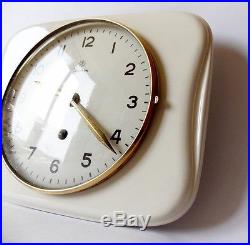 Vintage Art Deco style 1950s Ceramic Kitchen Wall clock JUNGHANS Made in Germany