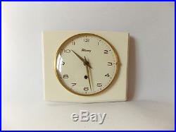 Vintage Art Deco style 1960s Ceramic Kitchen Wall clock Gollmanny Made in German