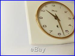 Vintage Art Deco style 1960s Ceramic Kitchen Wall clock Gollmanny Made in German