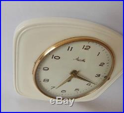 Vintage Art Deco style 1960s Ceramic Kitchen Wall clock MAUTHE Made in Germany