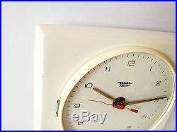 Vintage Art Deco style 1970s Ceramic Kitchen Wall clock DIEHL ELECTRO