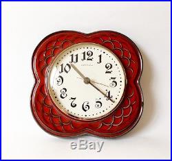 Vintage Art Deco style 1970s HETTICH Ceramic Kitchen Wall clock Made in Germany