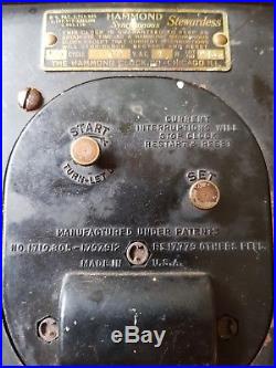 Vintage Art deco metal chrome Hammond synchronous clock